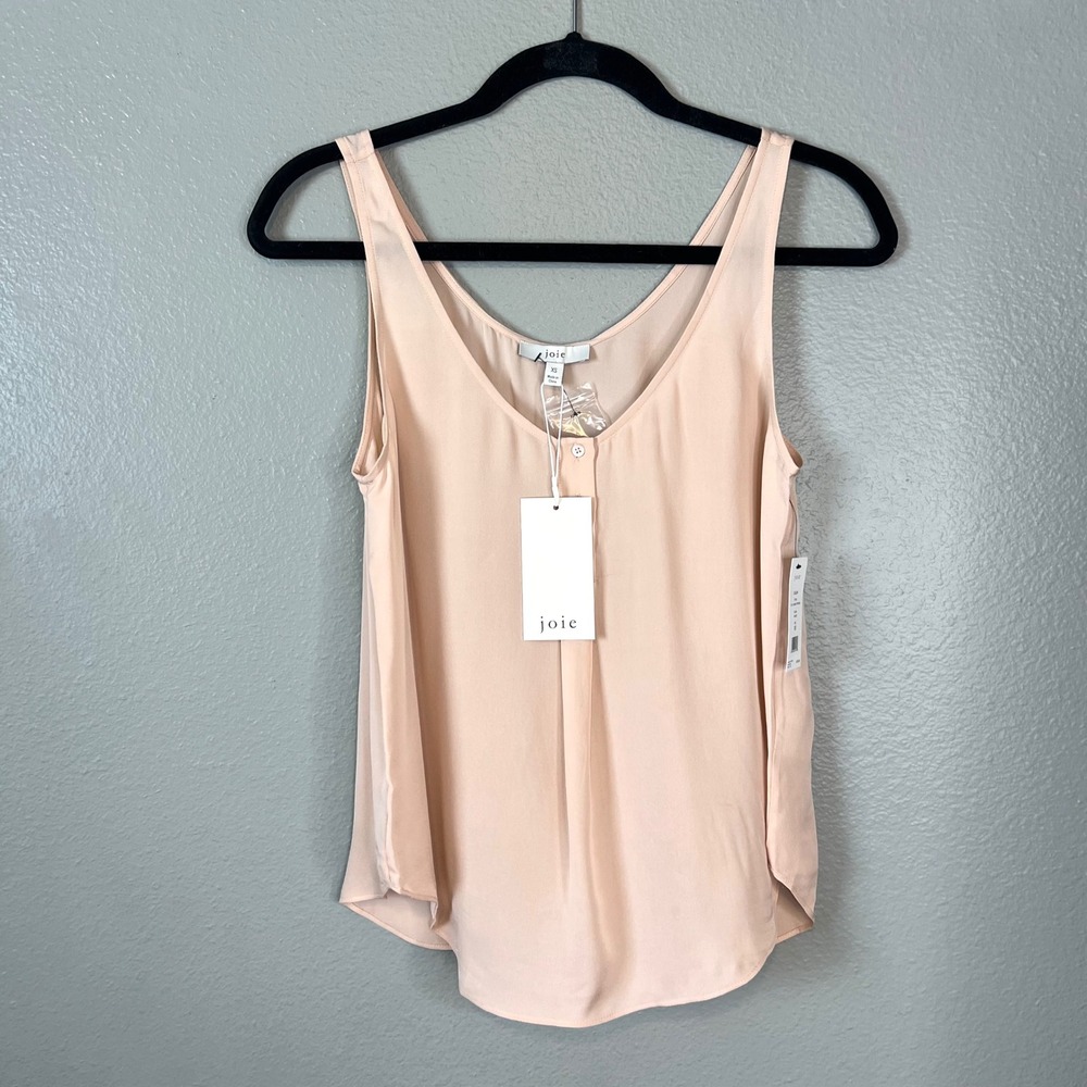 Joie Caelen Tank Top Size‎ XS 100% Silk Pink Sky Quiet Luxury Coquette NWT